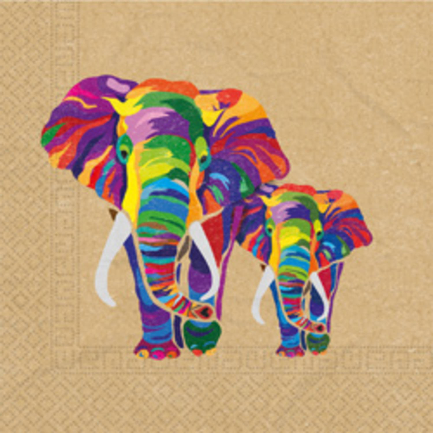 African Animal Elephant 33 x 33 cm 20 Napkins ELEPHANT 