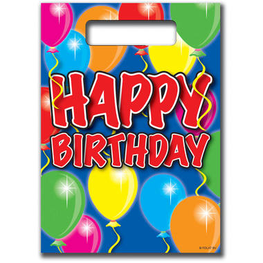 Happy Birthday Uitdeelzakjes Balloons - 8 stuks 1