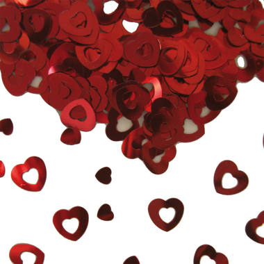 Party Confetti Red Hearts 1
