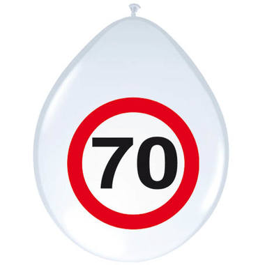 Palloncini per segnali stradali 70 anni - 8 pezzi 1