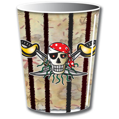 Red Pirate Disposable Cups - 8 pieces 1