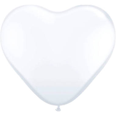 Herzförmige Ballons Weiß - 100 Stück 1