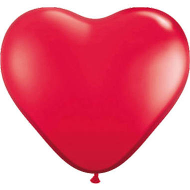 Balony w kształcie serca czerwone - 8 sztuk 1