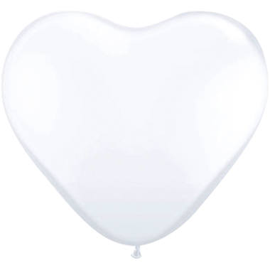 Hartvormige Ballonnen Wit - 8 stuks 1