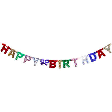 Ghirlanda di lettere "Happy Birthday" olografica 1