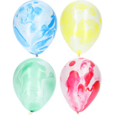 Ballonnen Marmer Meerkleurig 30cm - 6 stuks 1