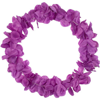Hawaiian Flower Lei Neon Purple - 9.5 cm 1