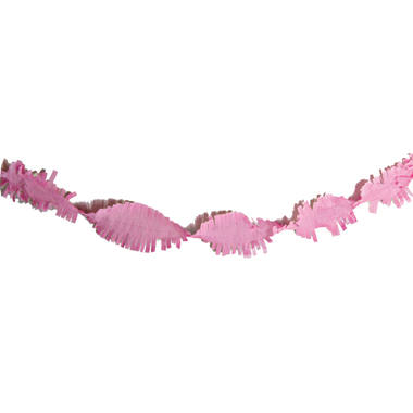 Roze Crepe Papier Slinger - 6 meter 3