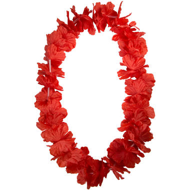 Hawaiian Necklace with red Flowers 1