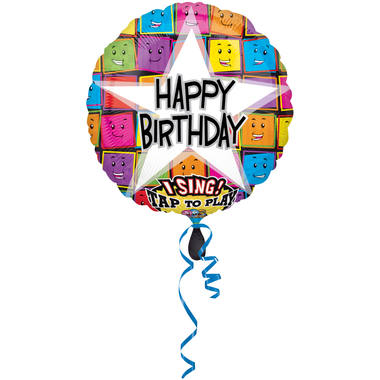 Folieballon 'Happy Birthday' Sing-A-Tune 2