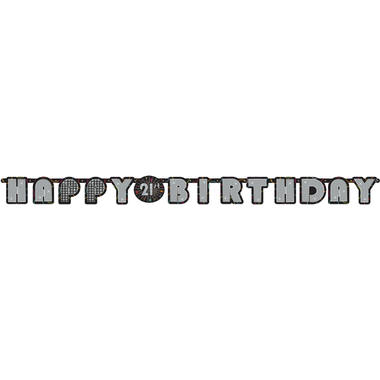 Ghirlanda di lettere 'Happy Birthday' 21 anni 1