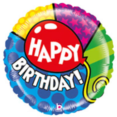 Palloncino Foil Palloncino Multicolore 'Happy Birthday' - 53 cm 1