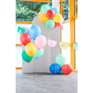 Balloons Retro Stars Multicolored 33cm - 6 pieces 3