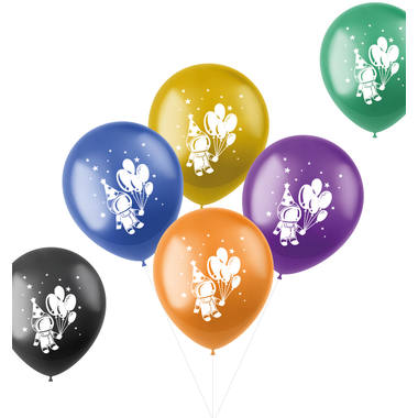 Ballons Shimmer Space & Stars Mehrfarbig 33cm - 6 Stück 1
