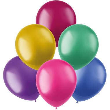 Ballons Shimmer Mix Mehrfarbig 33cm - 50 Stück 1