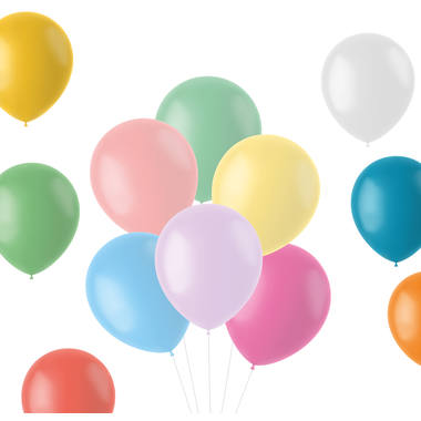 Ballonnen Pastel Mix Meerkleurig 33cm - 50 stuks 1