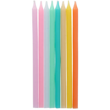 Kaarsen Pastel Meerkleurig 10cm - 24 stuks 1