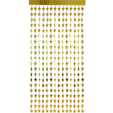 Foil Fringe Door Stars Gold - 2x1 m 1