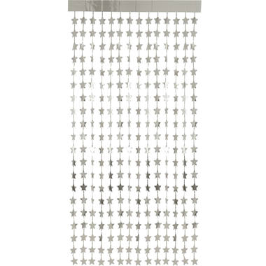 Deurgordijn Folie Sterren Zilverkleurig - 2x1 m 1