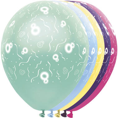 8 anni di palloncini per feste - 5 pezzi 1