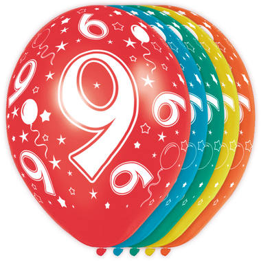9th Birthday Balloons - 5 pieces 1