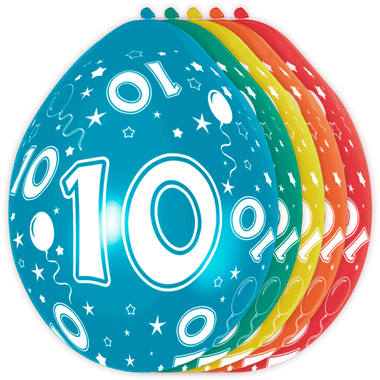 Palloncini compleanno 10 anni 5 pz 2