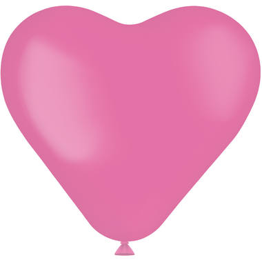 Heart-shaped Balloons Rosey Pink 25cm - 8 pieces 1