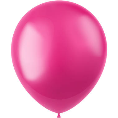Ballonnen Radiant Fuchsia Pink Metallic 33cm - 10 stuks 1