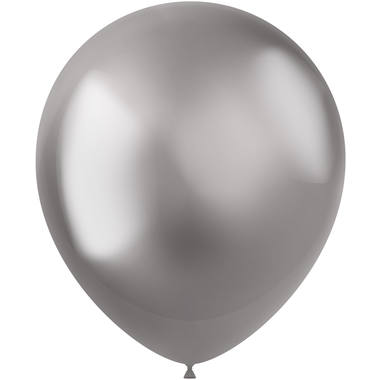 Ballonnen Intense Silver 33cm - 50 stuks 1