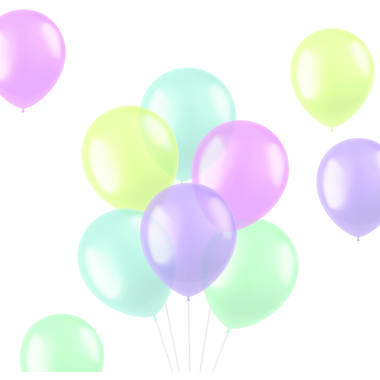 Ballonnen Translucent Pastels 33cm - 10 stuks 1