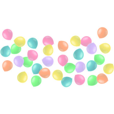 Mini Ballonnen Powder Pastels 13cm - 50 stuks 1