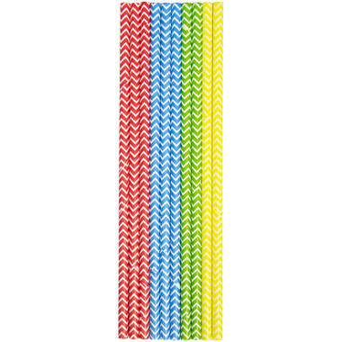 Multicolour Zigzag Paper Straws 20 cm - 10 pieces 1