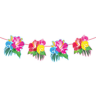 Tropische Blumen Wimpelkette - 6 Meter 1