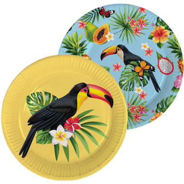 Tropical Toucan Disposable Plates 23 cm - 8 pieces 1