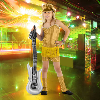 Rocker Girl Suit Gold 3 pezzi Girls - Taglia L - 134-152 4