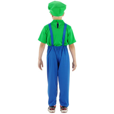 Green Super Plumber Costume - Children's size L 134-152 3