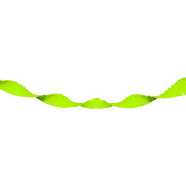 Neon groene Crepe Papier Slinger - 18 meter 1