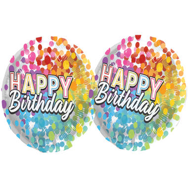 Bomboletta elio BalloonGaz 30 'Happy Birthday' con palloncini e nastro 3