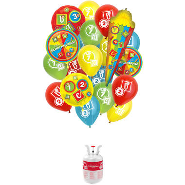 Helium Cilinder BalloonGaz 30 'Schulanfang' met Ballonnen en Lint 1