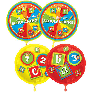 Bomboletta elio BalloonGaz 30 'Schulanfang' con palloncini e nastro 4