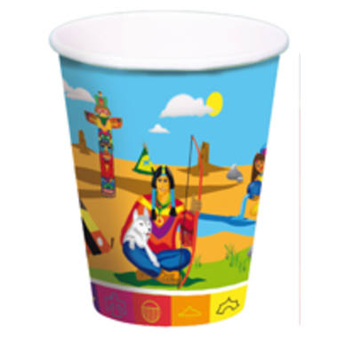 Native American Party Disposable Cups 250 ml - 8 pieces 2