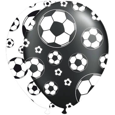Palloncini Calcio Bianco e Nero - 8 pezzi 2