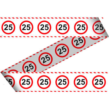 25th Birthday Traffic Sign Barricade Tape - 15 m 1