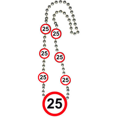 25th Birthday Traffic Sign Necklace 1