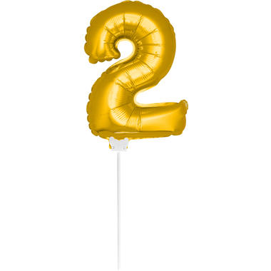 Figure Balloon XS Gold Number 2 - 36 cm 1