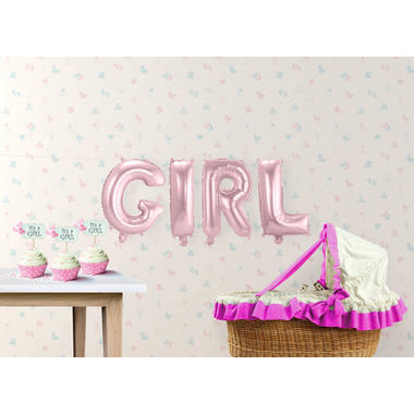Baby Pink Foil Balloon Set Girl 2