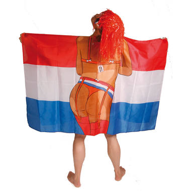 Seksowne ponczo z flagą holenderską - 150x100 cm 2