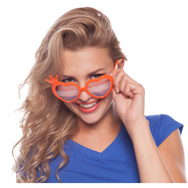 Glasses I Love You Orange 2