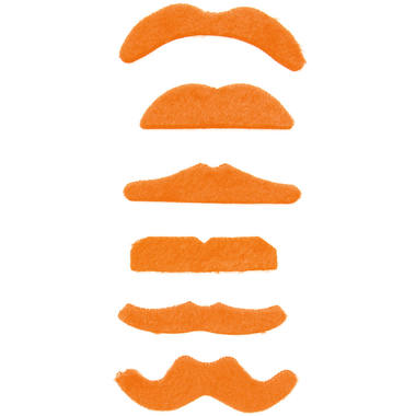 Set baffi arancione - 6 pezzi 1