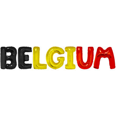 Folienballons 'Belgium' Schwarz-Gelb-Rot 36cm - 7 Stück 1